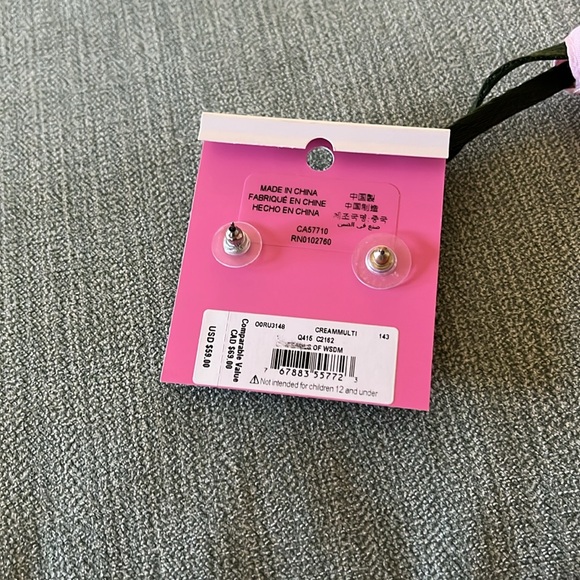 Kate Spade authentic earrings. ‼️BNWT‼️ BRAND NEW with tags. Pink studs and gold - Picture 7 of 7